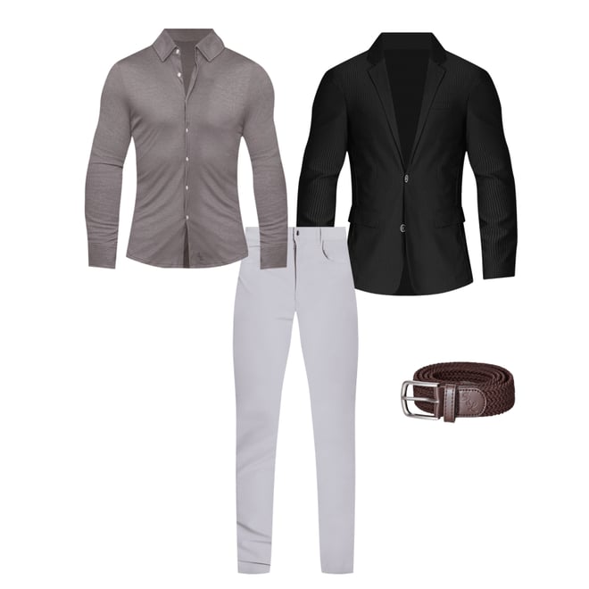 Athletic Fit Stretch Tech Chino - Light Grey