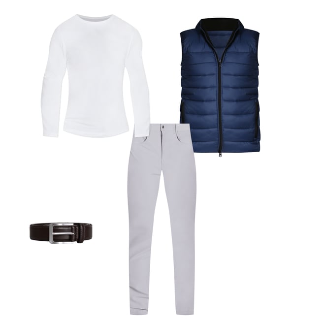 Athletic Fit Stretch Tech Chino - Light Grey
