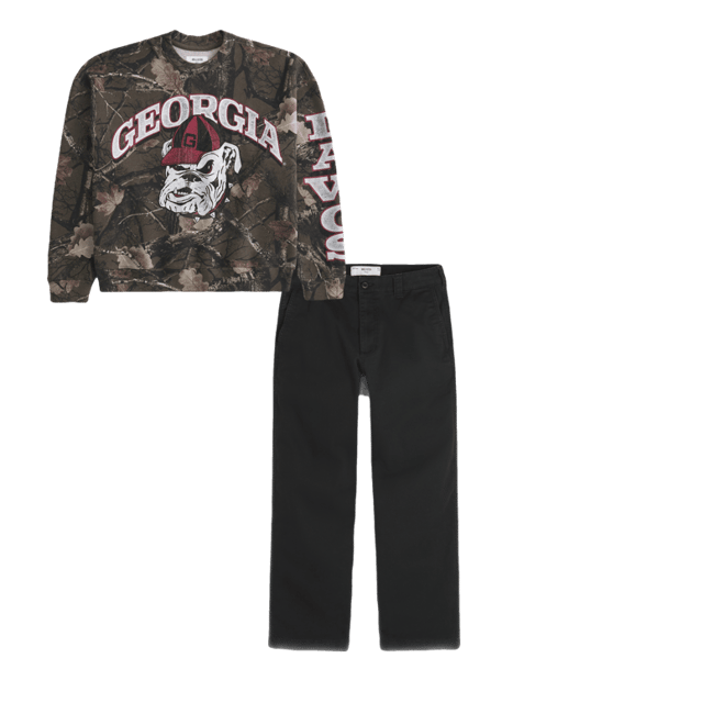 University of Georgia Graphic Camo Crew Sweatshirt
