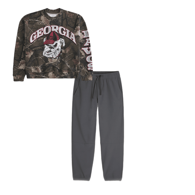 University of Georgia Graphic Camo Crew Sweatshirt