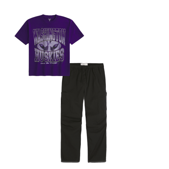 Boxy Washington Huskies Graphic Tee