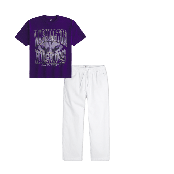 Boxy Washington Huskies Graphic Tee