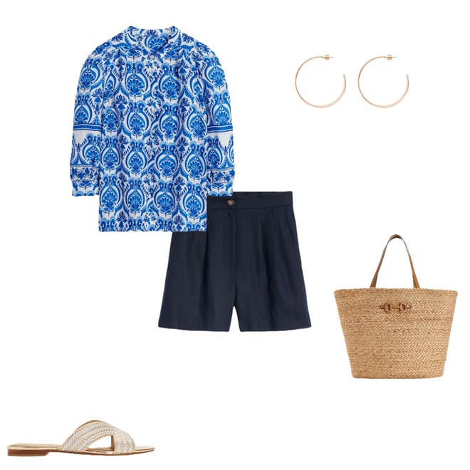 1st bundle featuring 4 items which compliment Dulwich Linen Shorts-Navy