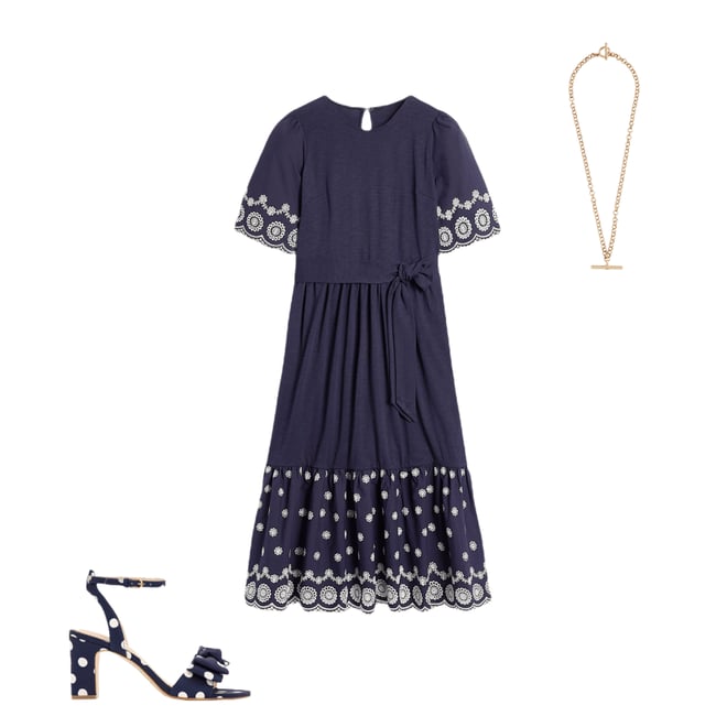 2nd bundle featuring 2 items which compliment Isabel Broderie Mix maxi Dress-Navy