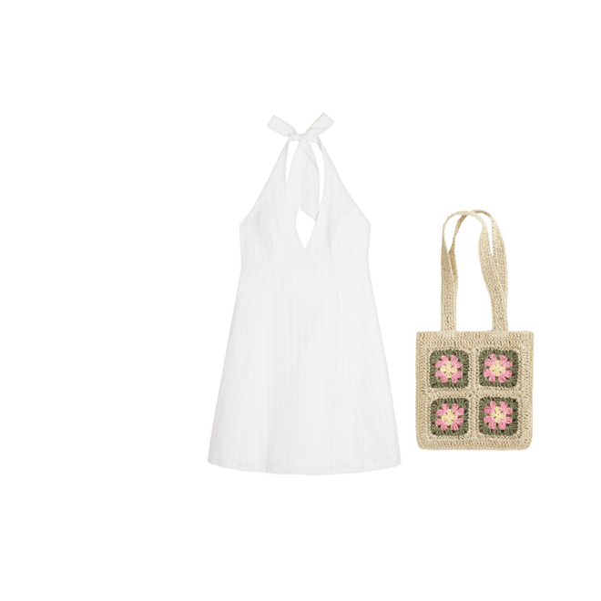 A-Line Halter Mini Dress
