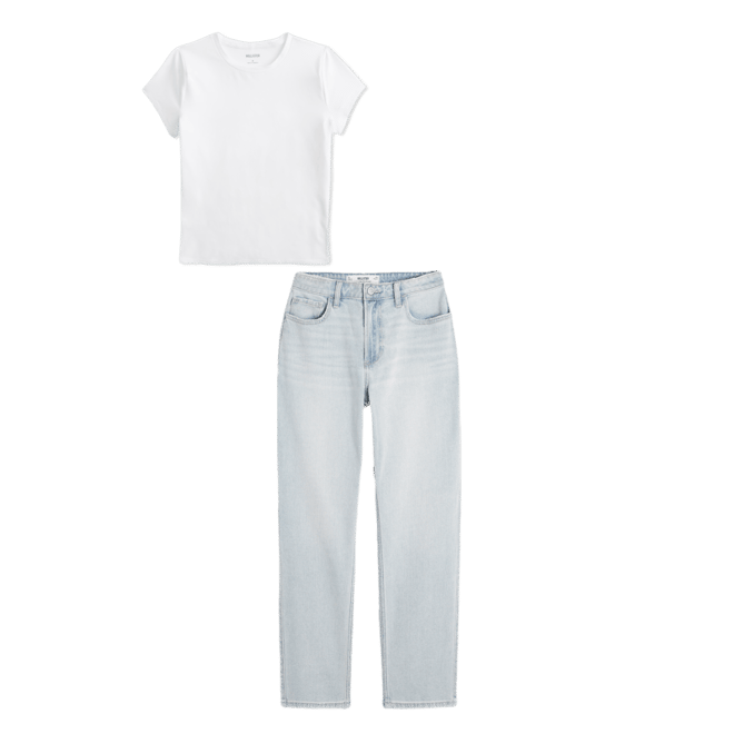 Curvy High-Rise Light Wash Straight Jeans