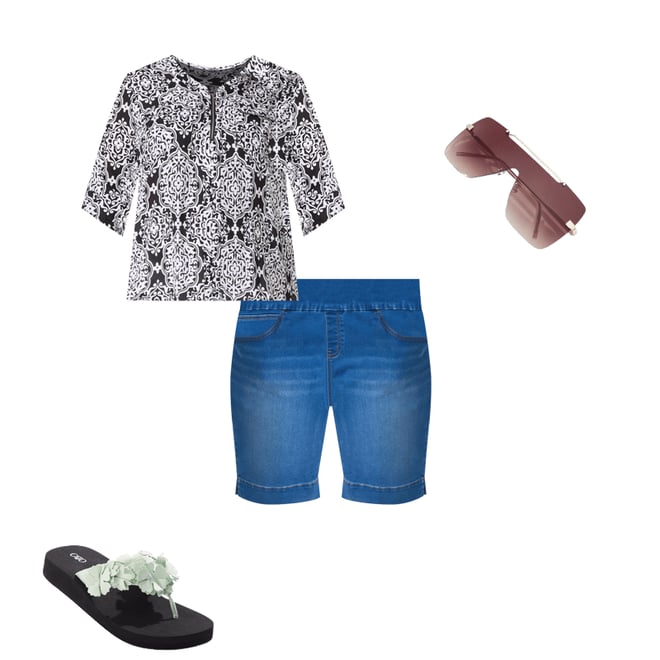  Cato Fashions | Cato Plus Size Stretch Pull- On Denim Shorts