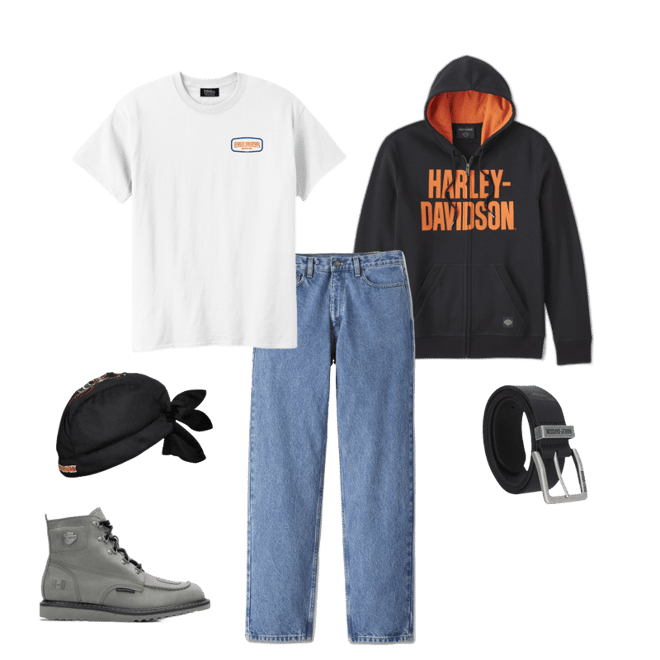 Men's Bar Font Zip-Up Hoodie | Harley-Davidson USA