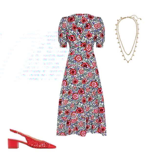 3rd bundle featuring 2 items which compliment Bella Puff Sleeve Maxi Dress-Multi, Foliage Scatter