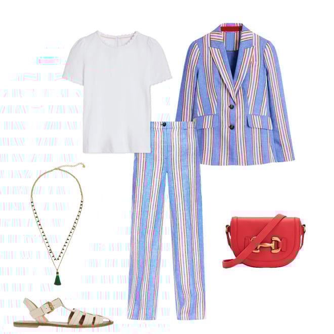 4th bundle featuring 5 items which compliment Ali Ricrac T-shirt, White