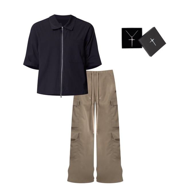Rave Double Cargo Pants - Olive | mnml | shop now