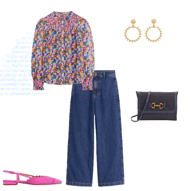 1st bundle featuring 4 items which compliment Cropped Fluid Jeans-Mid Vintage