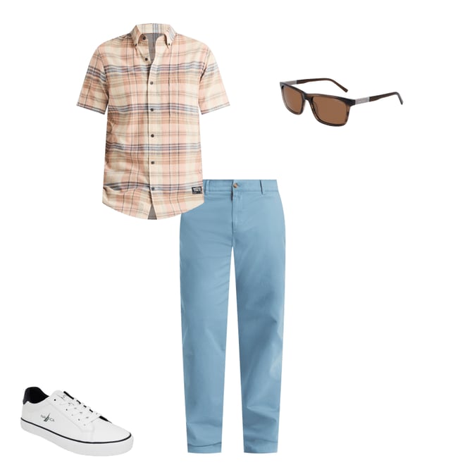 Big & Tall Nautica Jeans Co. Madras Plaid Short-Sleeve Shirt