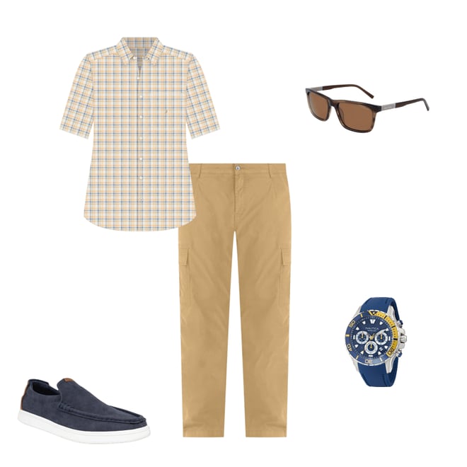 Big & Tall Plaid Short-Sleeve Shirt