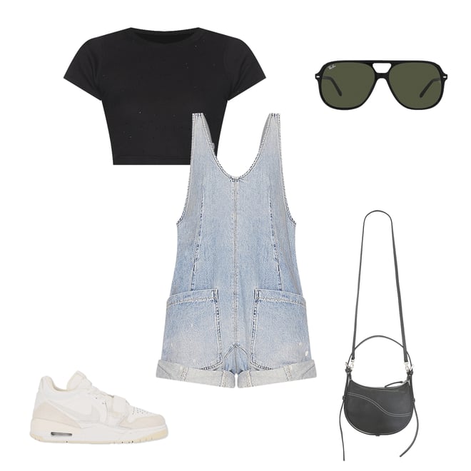 3rd bundle featuring 4 items which compliment Hotfix Cropped Short Sleeve Crewneck Tee