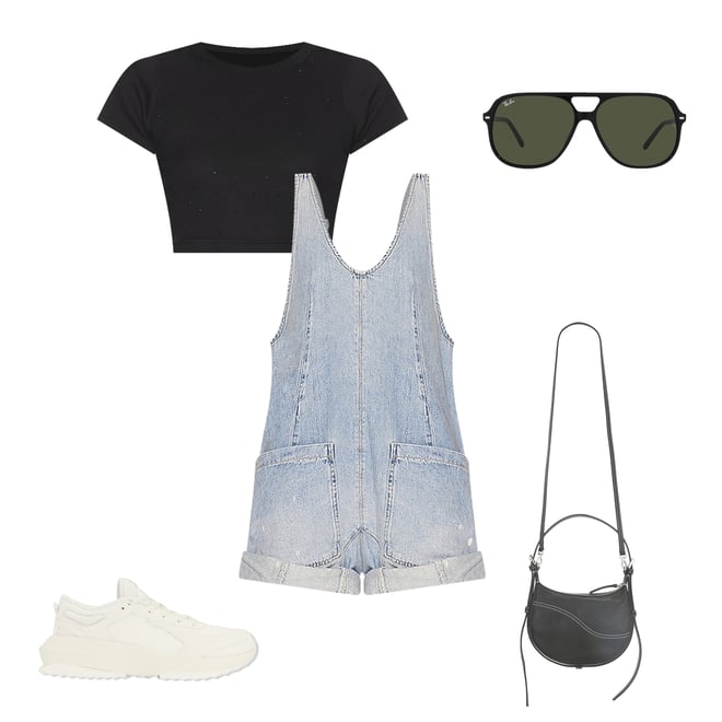 3rd bundle featuring 4 items which compliment Hotfix Cropped Short Sleeve Crewneck Tee