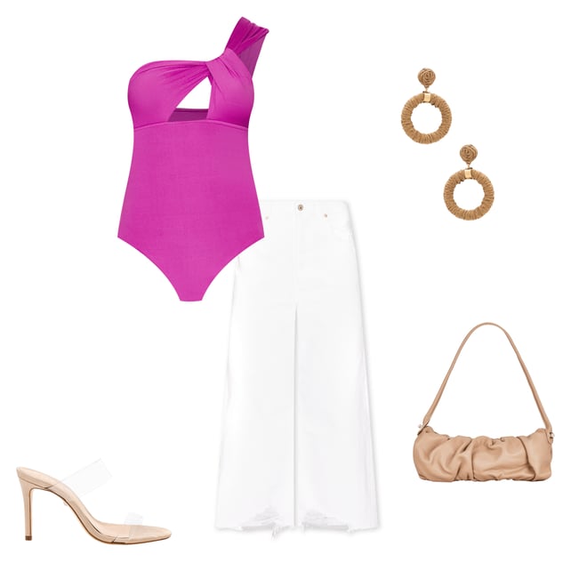 3rd bundle featuring 4 items which compliment Jimena One Shoulder Bodysuit