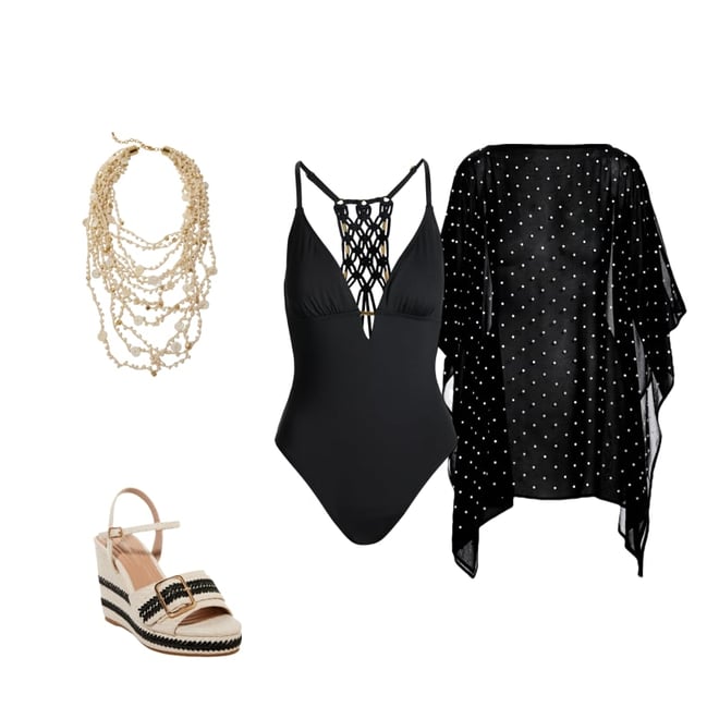 Layered Bead Necklace Off White