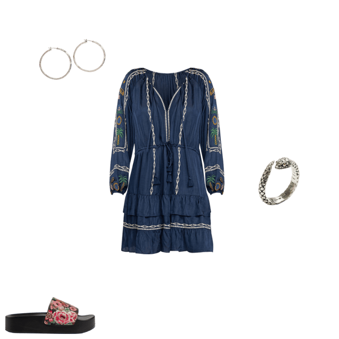★関税/送料込★Swimcity★Tessia mini Dress Theresa Floral Cinched Waist Mini Dress | francesca's®