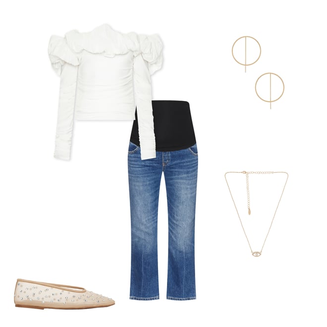 2nd bundle featuring 4 items which compliment The Over The Bump Straight Maternity Jean