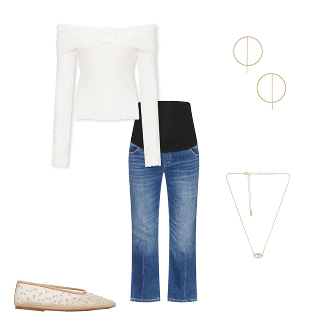 2nd bundle featuring 4 items which compliment The Over The Bump Straight Maternity Jean