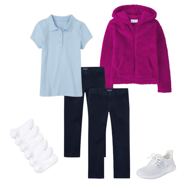 1st bundle featuring 4 items which compliment Girls Uniform Pique Polo