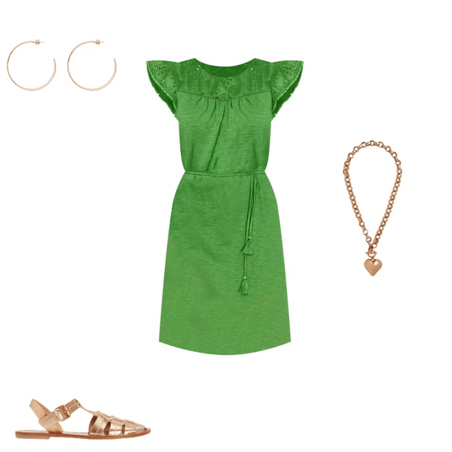 4th bundle featuring 3 items which compliment Fisherman Flat Sandals-Gold