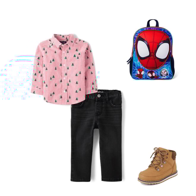 7th bundle featuring 3 items which compliment Toddler Boys Contrast Cuff Lace Up Boots