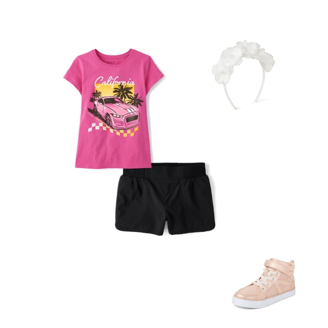 3rd bundle featuring 3 items which compliment Girls Car Graphic Tee