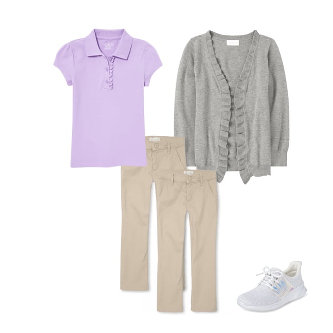 2nd bundle featuring 3 items which compliment Girls Uniform Ruffle Pique Polo