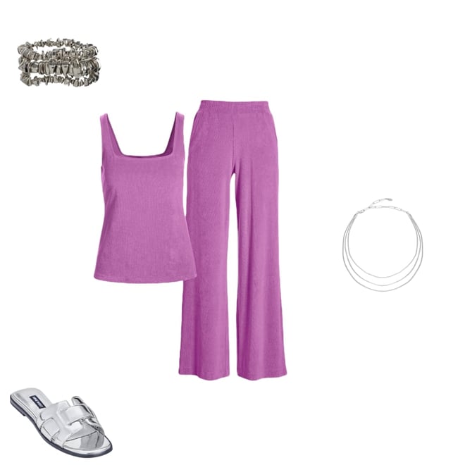 ★SCULPTOR★ Rosy Terry Pants Purple SC24S426PU ☆SCULPTOR☆ Rosy Terry Pants Purple SC24S426PU Sculptor