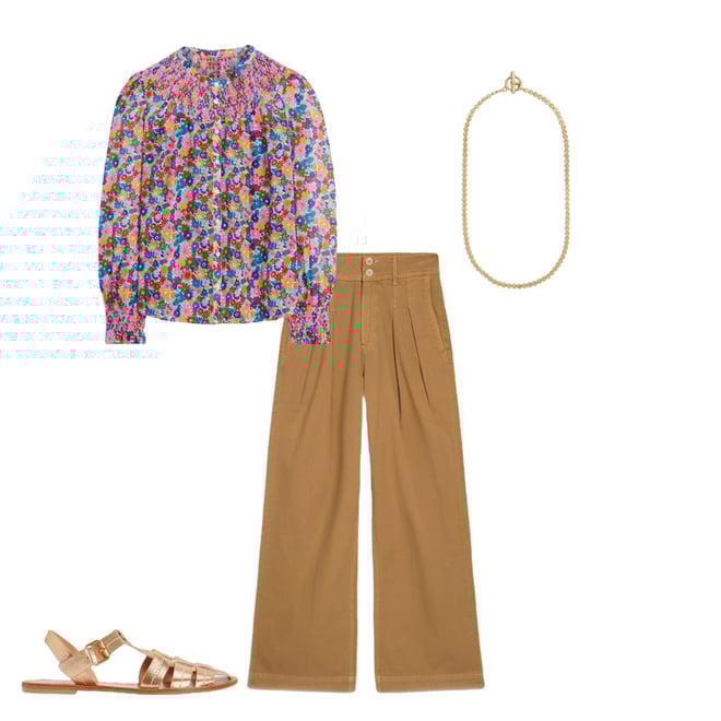 5th bundle featuring 3 items which compliment Fisherman Flat Sandals-Gold