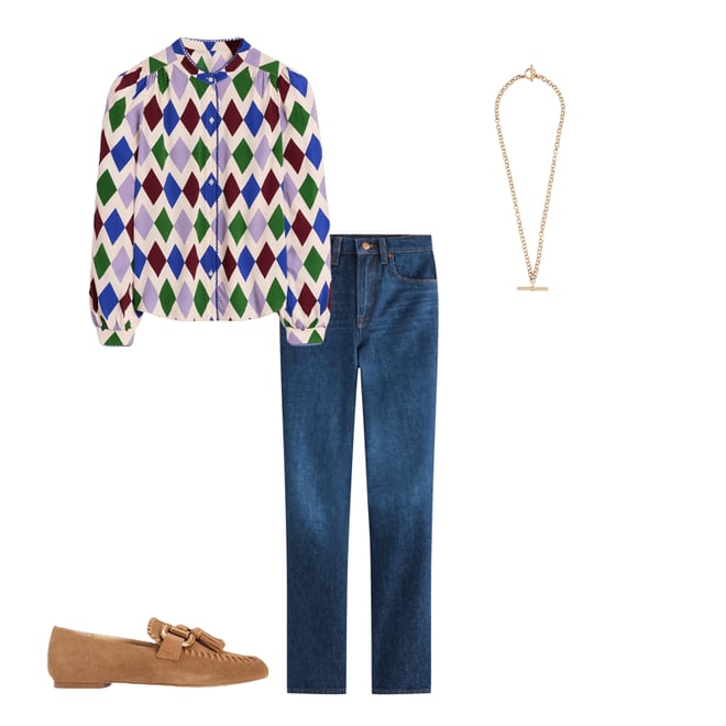 4th bundle featuring 3 items which compliment High Rise Rigid Straight Jeans-Indigo Rinse
