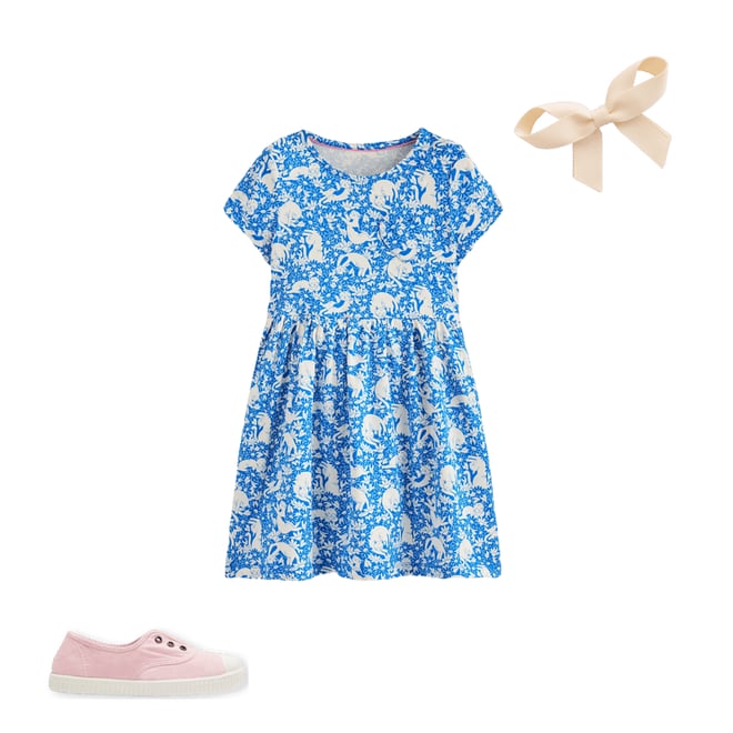 2nd bundle featuring 2 items which compliment Heart Pocket Fun Jersey Dress-Kingfisher Blue Kitten Meadow