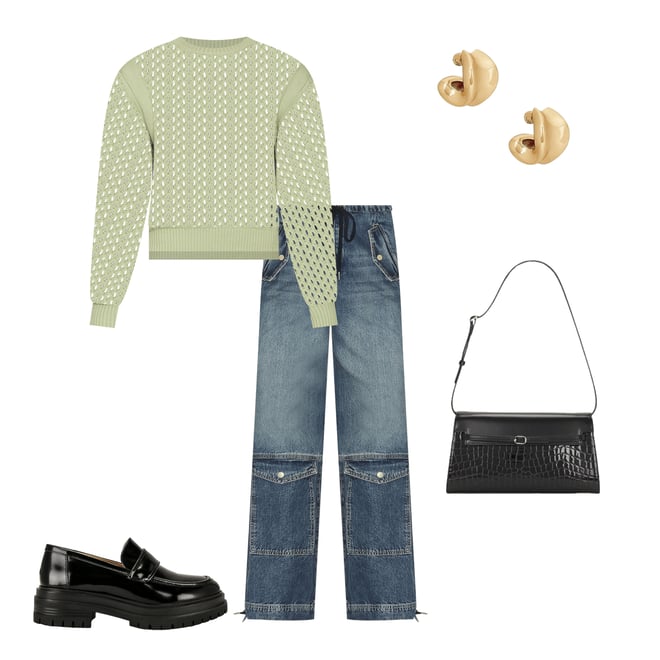 2nd bundle featuring 4 items which compliment Alix Wide Leg Drawstring Cargo Jeans