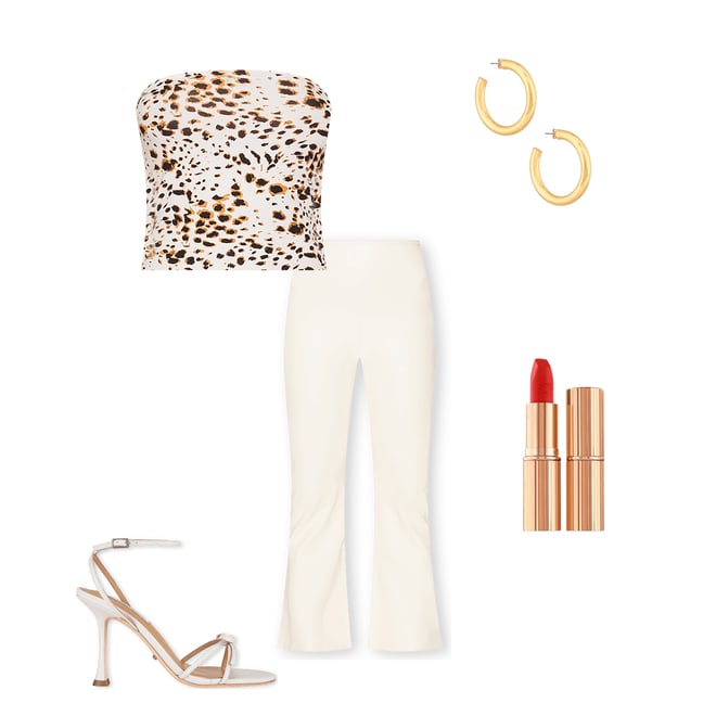 2nd bundle featuring 4 items which compliment Faux Leather Cropped Flare