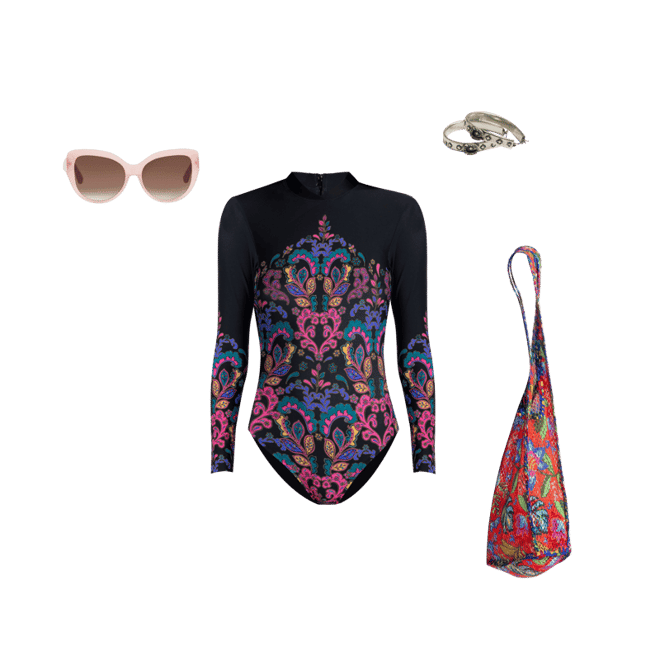 Buy FATIMA CROSS OVER NECK SURF ONE PIECE | Johnny Was