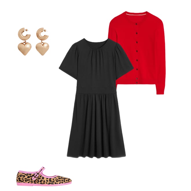 4th bundle featuring 3 items which compliment Emilia Cotton Crew Cardigan-Poppy Red