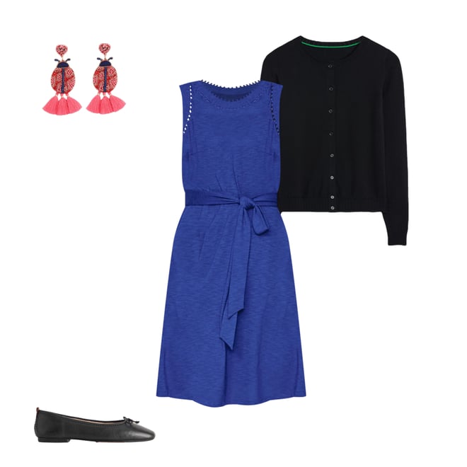 3rd bundle featuring 3 items which compliment Mila Trim Short Jersey Dress