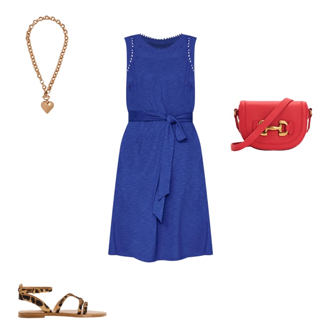 3rd bundle featuring 3 items which compliment Mila Trim Short Jersey Dress-Bright Blue
