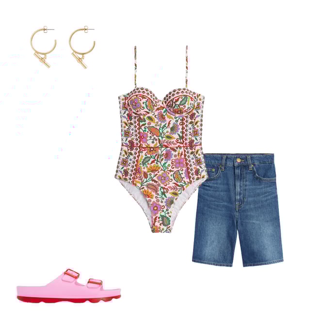 3rd bundle featuring 3 items which compliment Rhodes Cup-Size Swimsuit, Multi, Oriental Paradise