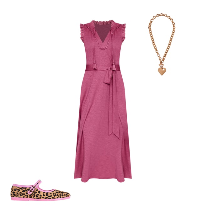 4th bundle featuring 2 items which compliment Aria Broderie Trim Midi Dress-Plum Purple