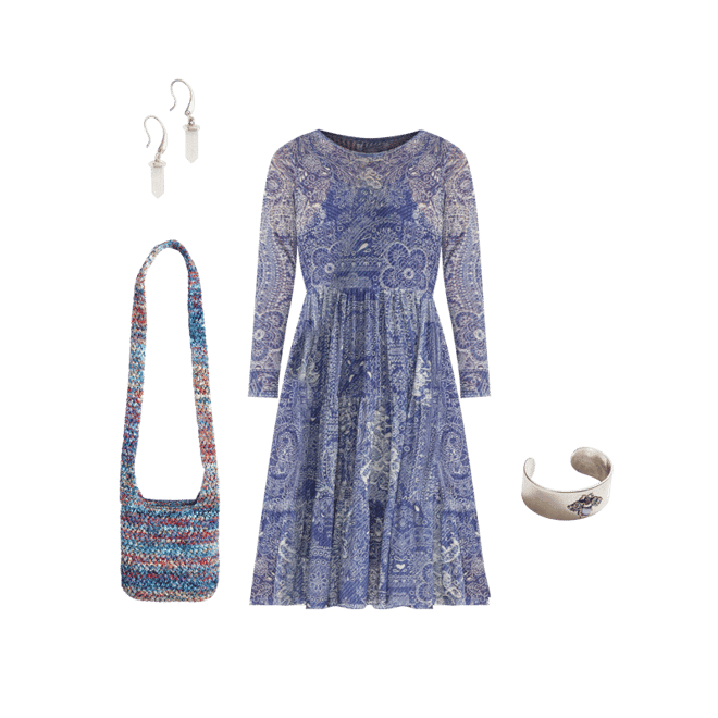 Buy LONG SLEEVE MESH TIERED DRESS | Johnny Was