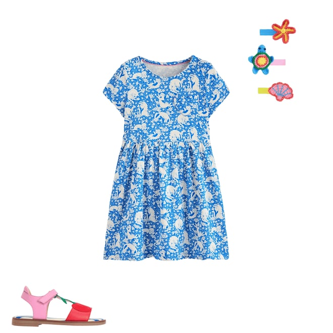4th bundle featuring 2 items which compliment Heart Pocket Fun Jersey Dress-Kingfisher Blue Kitten Meadow