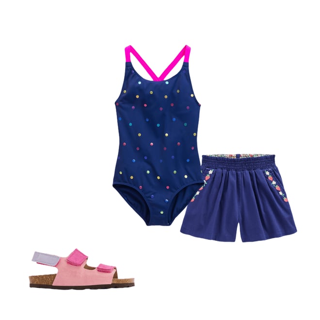 2nd bundle featuring 2 items which compliment Cross-back Printed Swimsuit