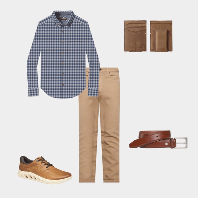 4th bundle featuring 4 items which compliment Double-Layer Long-Sleeve Shirt