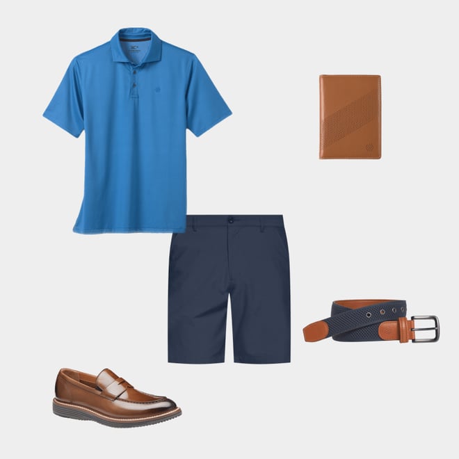 2nd bundle featuring 4 items which compliment XC4® Performance Gingham Polos + Cool Degree™