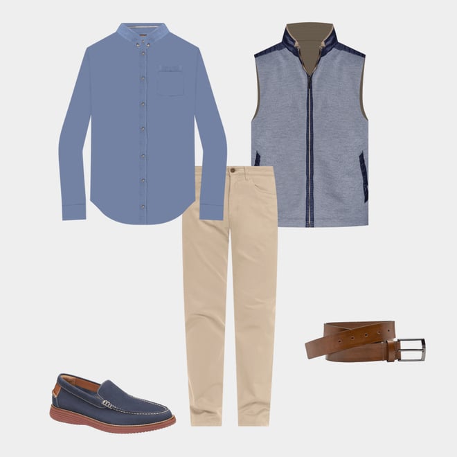 5th bundle featuring 4 items which compliment Upton Perfed Venetian Loafer