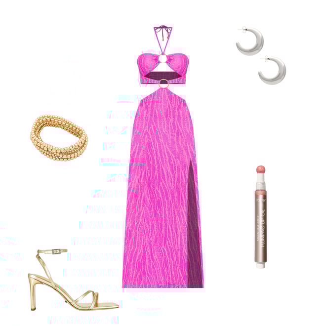 1st bundle featuring 4 items which compliment Double Loop Bandeau Long Dress