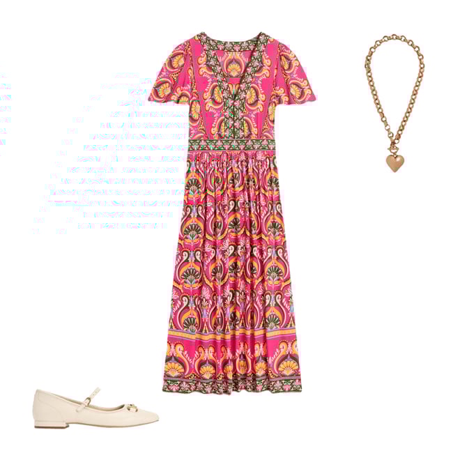 2nd bundle featuring 2 items which compliment Ellie Flutter Maxi Tea Dress, Pink Peony, Ornamental Floral